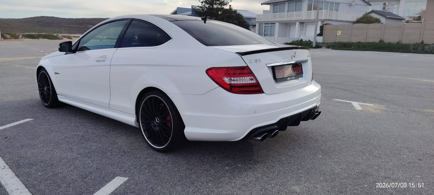 White Mercedes-AMG C63 Coupe