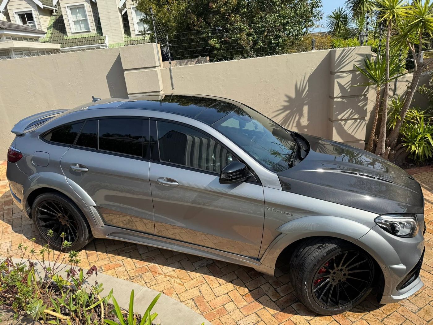 Grey Mercedes-AMG GLE63 S Coupe with carbon bonnet
